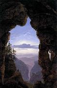 Karl friedrich schinkel The Gate in the Rocks oil painting on canvas